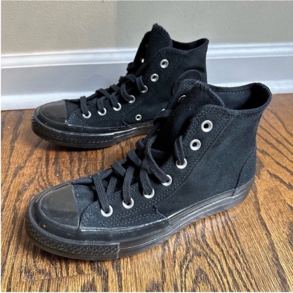 NWOT Converse Chuck 70 High Tops Black Monochrome Suede Customs Women’s 7 - Picture 1 of 7